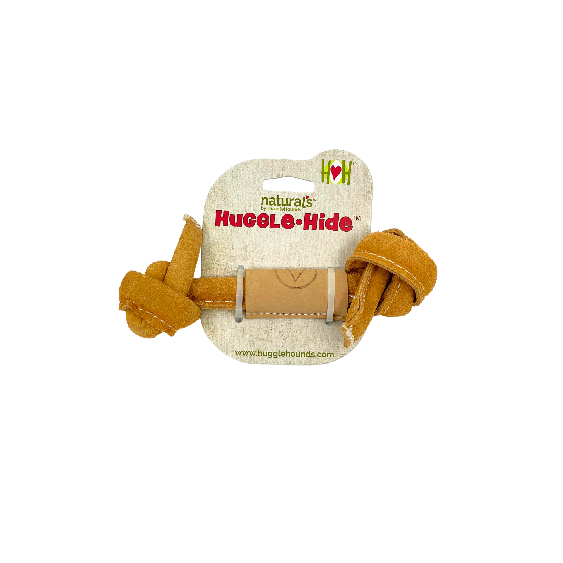 HuggleGroup - Huggle-Hide® Natural Leather Knotted Bone Dog Toy