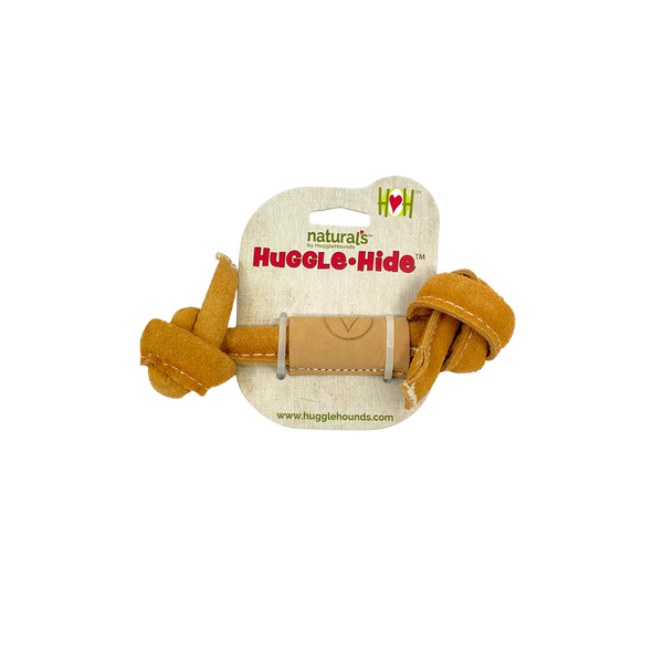 HuggleGroup - Huggle-Hide® Natural Leather Knotted Bone Dog Toy