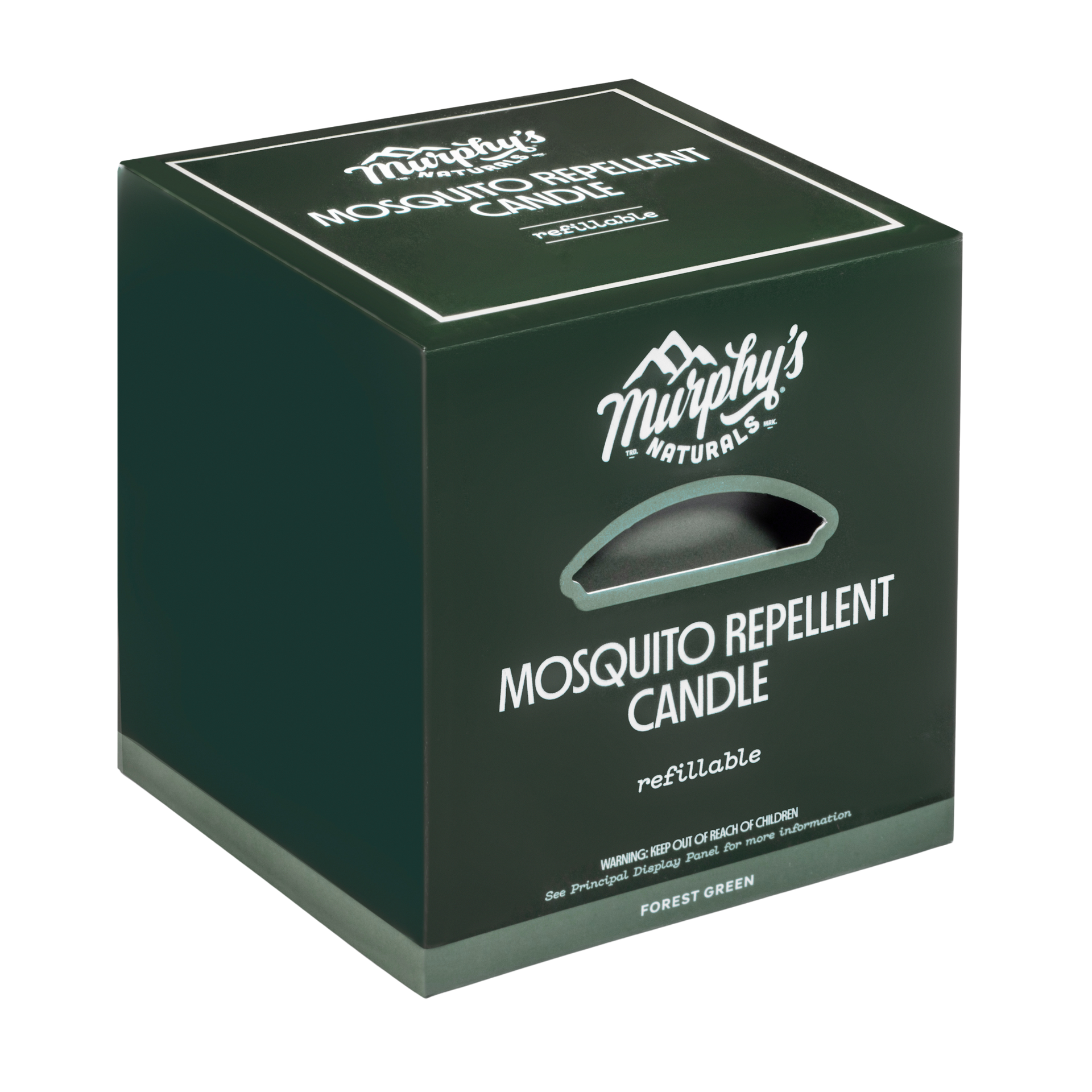 Murphy's Naturals - Refillable Mosquito Repellent Candle- Forest Green