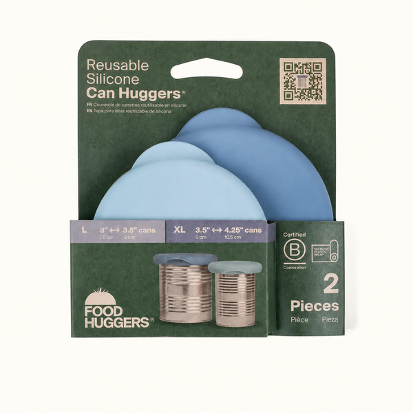 Food Huggers - Reusable Silicone Can Huggers – Cool Blue (Set of 2)
