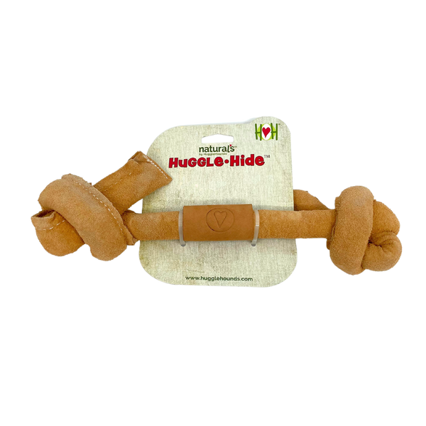 HuggleGroup - Huggle-Hide® Natural Leather Knotted Bone Dog Toy