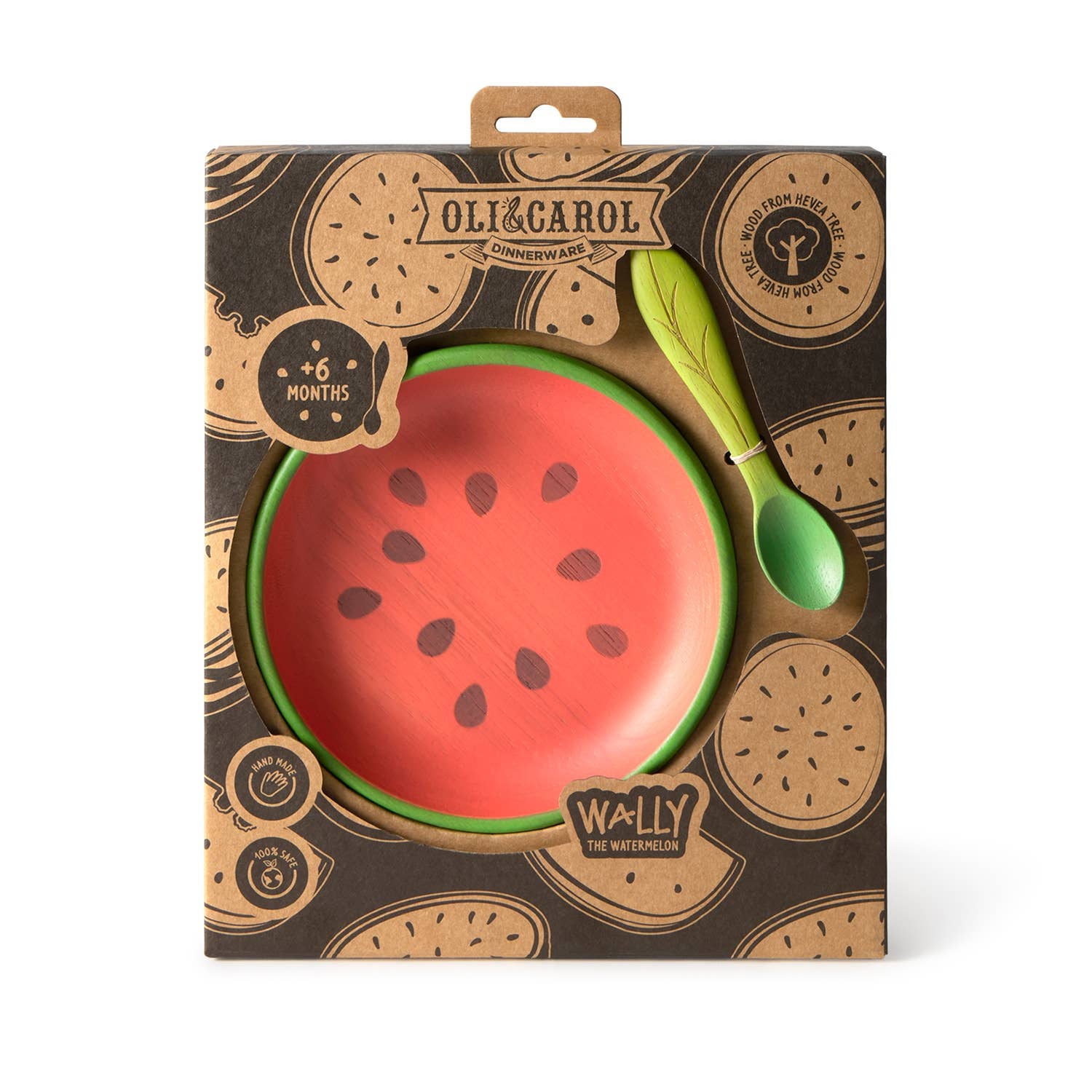 Oli & Carol - Wally the Watermelon Plate & Spoon Set