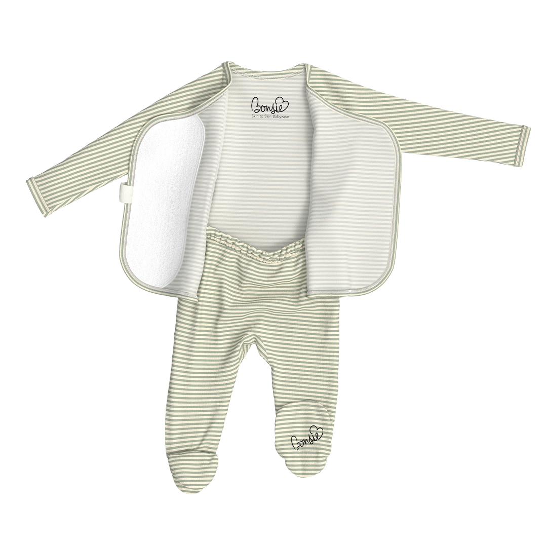Bonsie Skin to Skin Babywear - Footie - Mint Twist