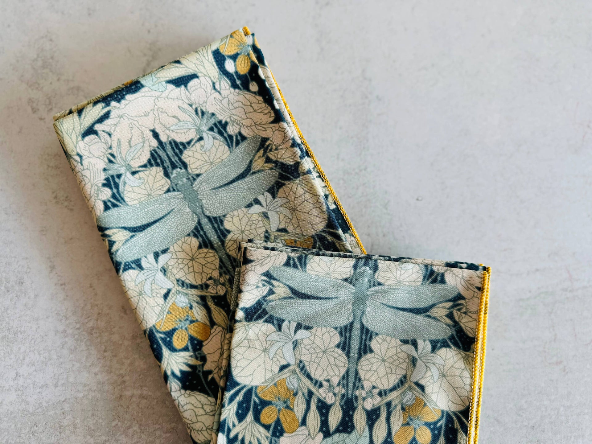 Dot and Army - Dragonflies at Twilight Cloth Napkins, set of four