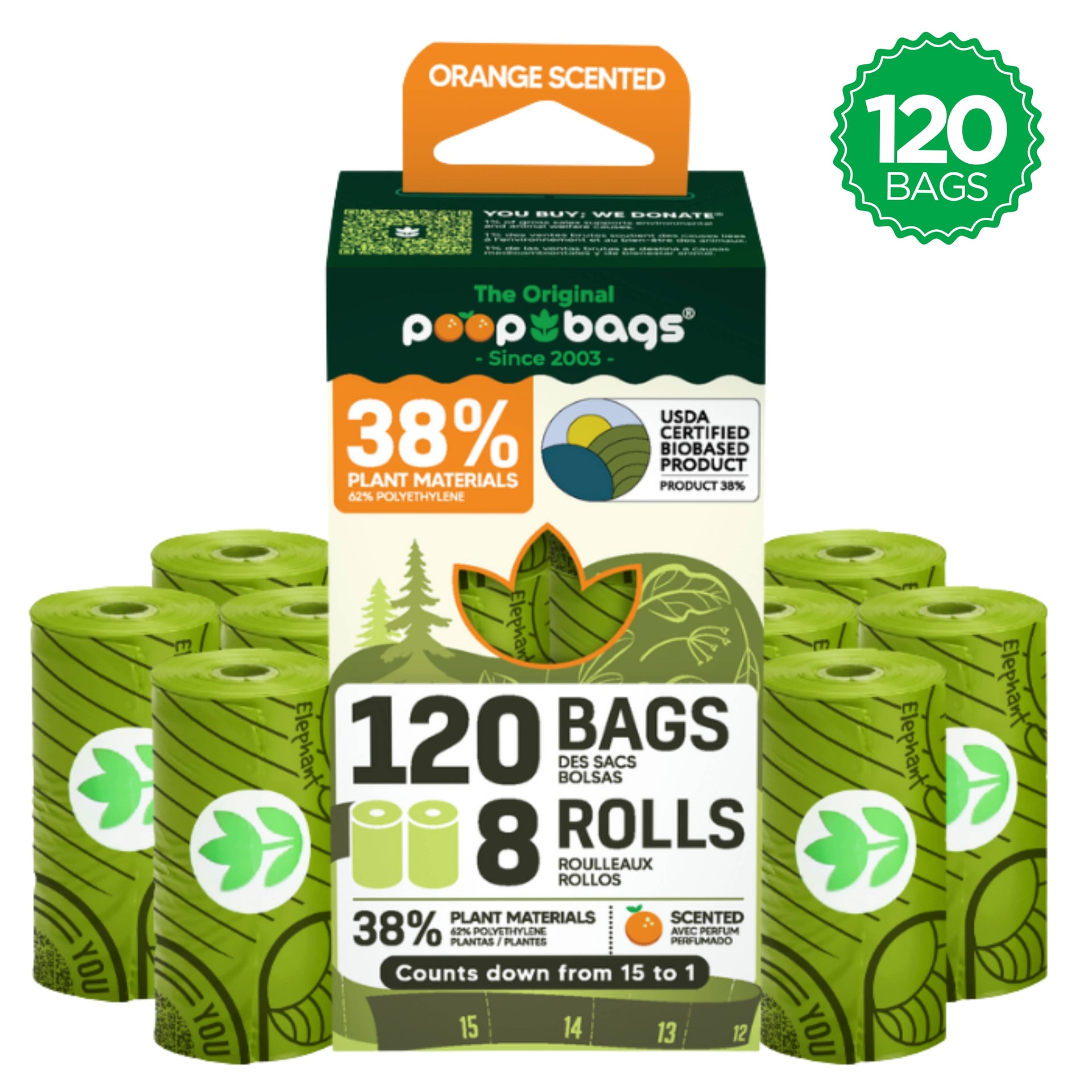 The Original Poop Bags® - The Original Poop Bags® Orange Scented USDA Biobased Rolls