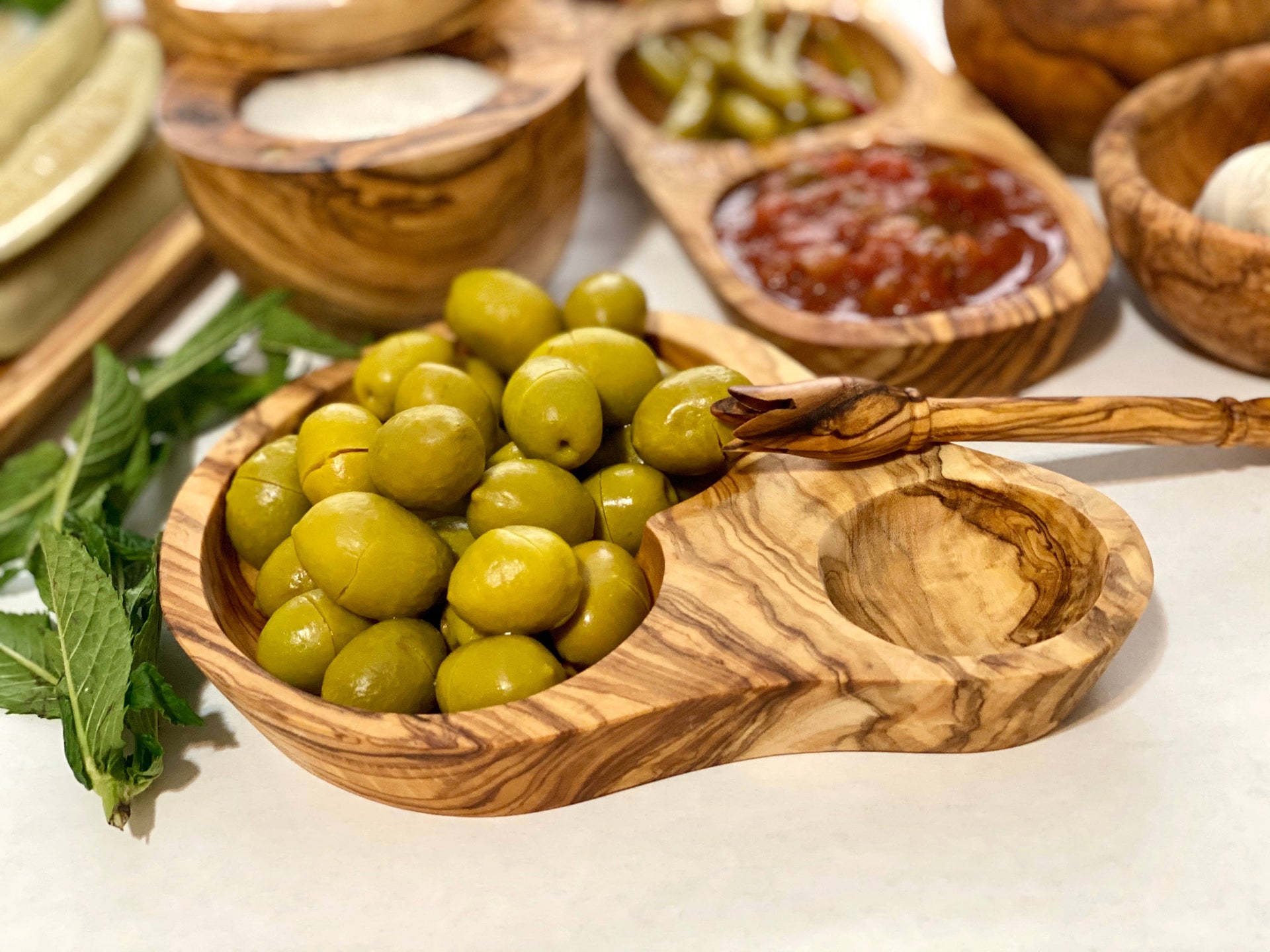 Natural Olive Wood Olive Dish