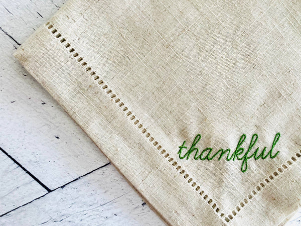 Dot and Army - Thankful Cloth Napkins, set of four