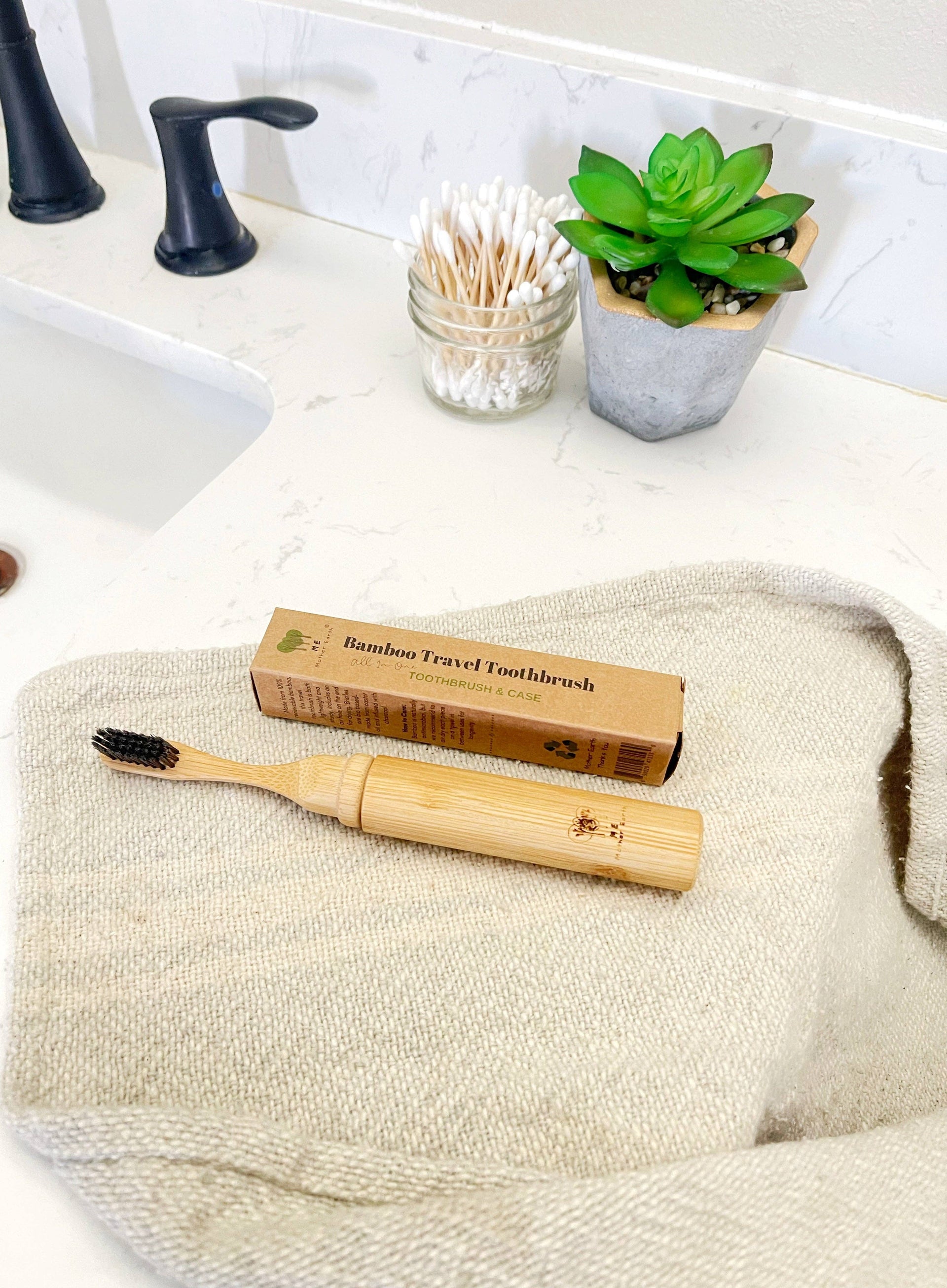 Bamboo Travel Toothbrush with Replaceable Head