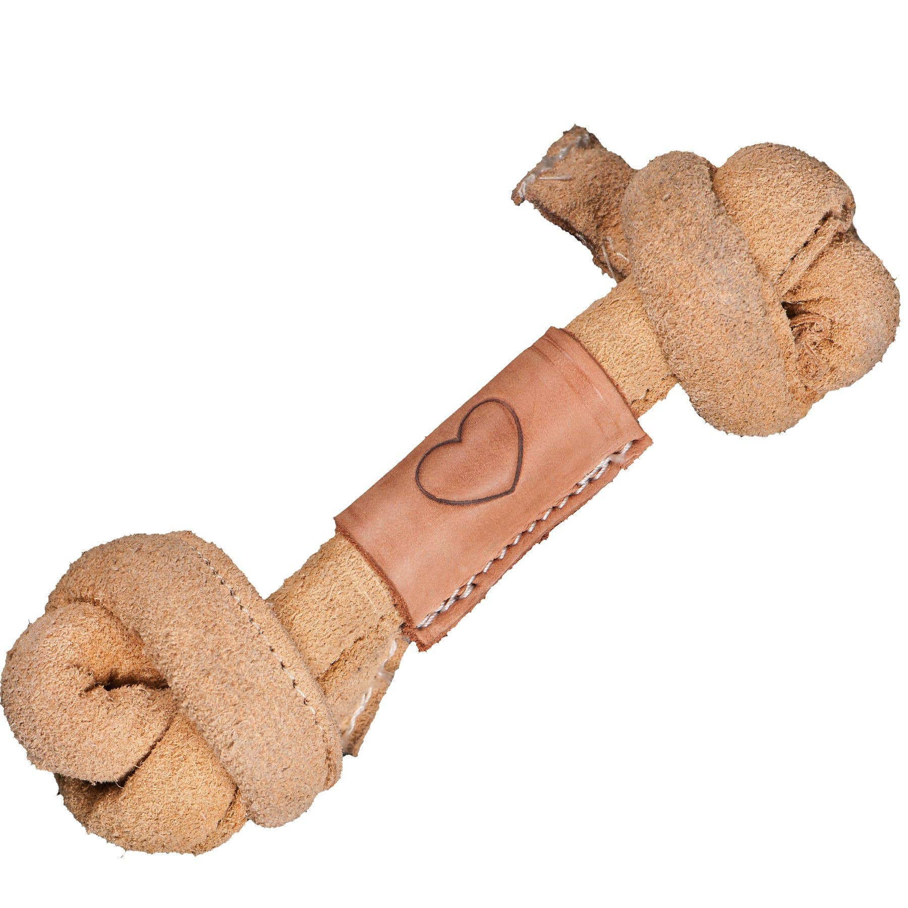 HuggleGroup - Huggle-Hide® Natural Leather Knotted Bone Dog Toy