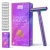 Reusable Metal Safety Razors - Includes 10x Razor Blades