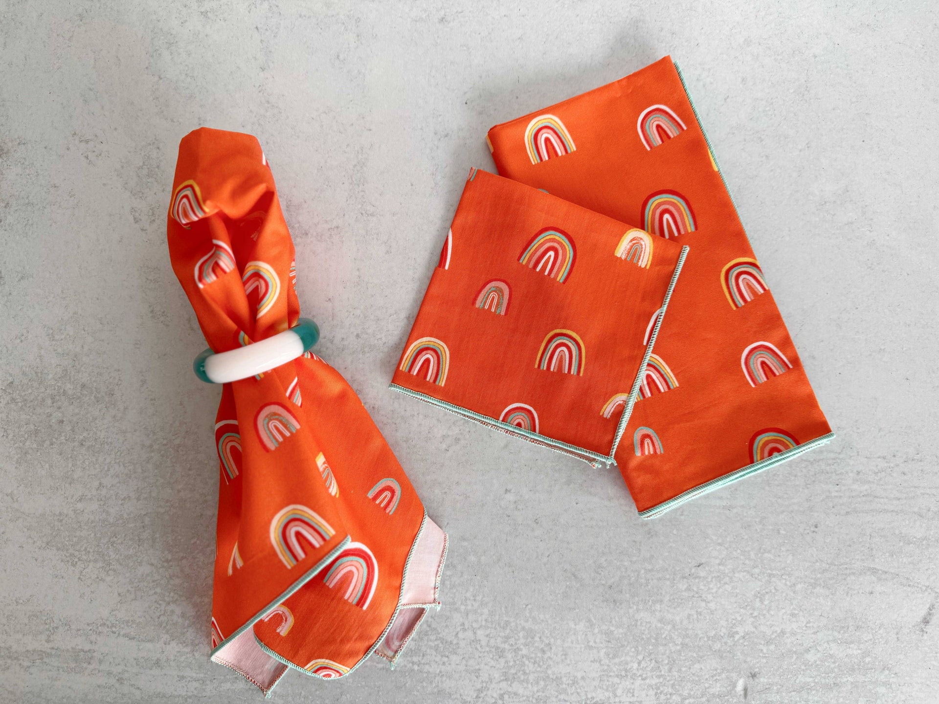 Dot and Army - Over the Rainbow Cloth Napkins, set of four