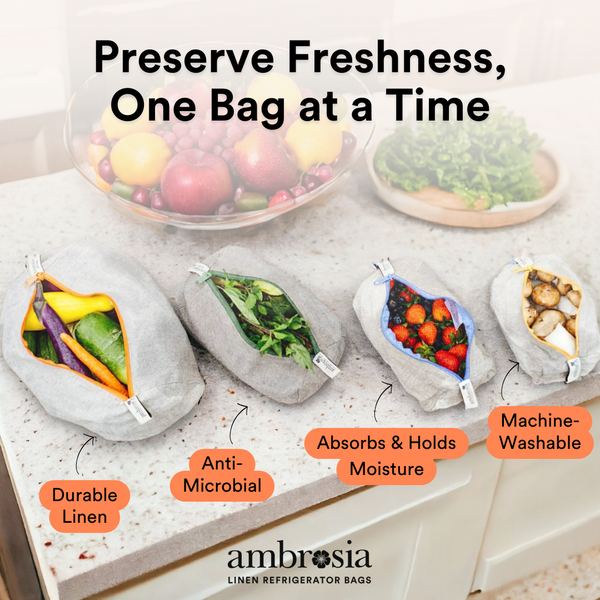 Reusable Linen Produce Bags (Set of 4)