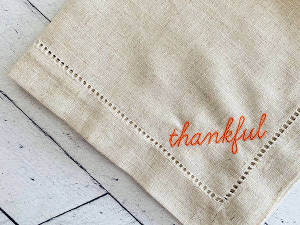 Dot and Army - Thankful Cloth Napkins, set of four