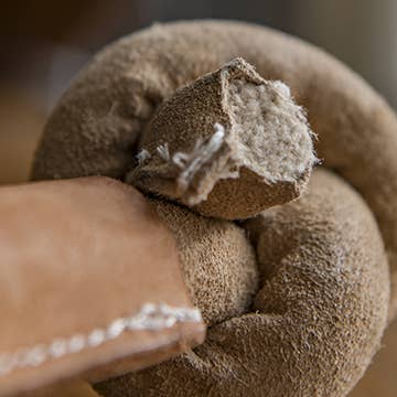 HuggleGroup - Huggle-Hide® Natural Leather Knotted Bone Dog Toy