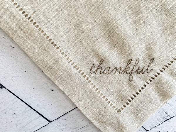 Dot and Army - Thankful Cloth Napkins, set of four