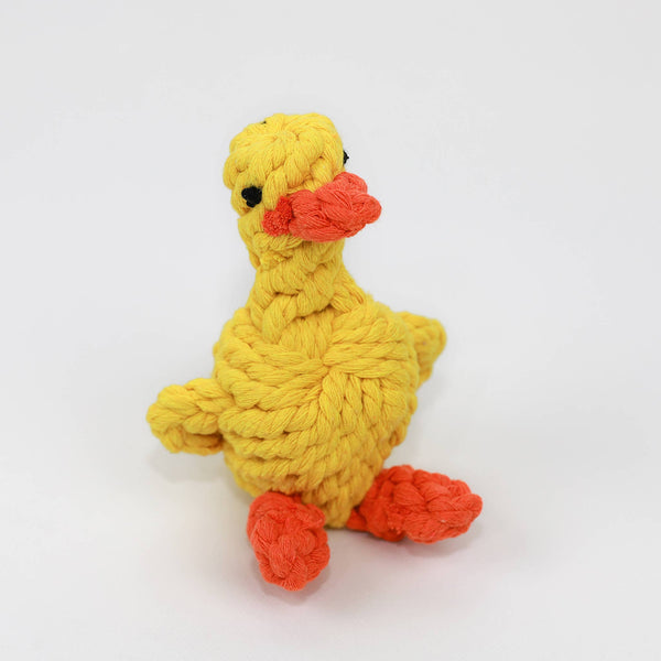 Handcrafted Sunny the Yellow Duck Rope Toys - For Small Dogs