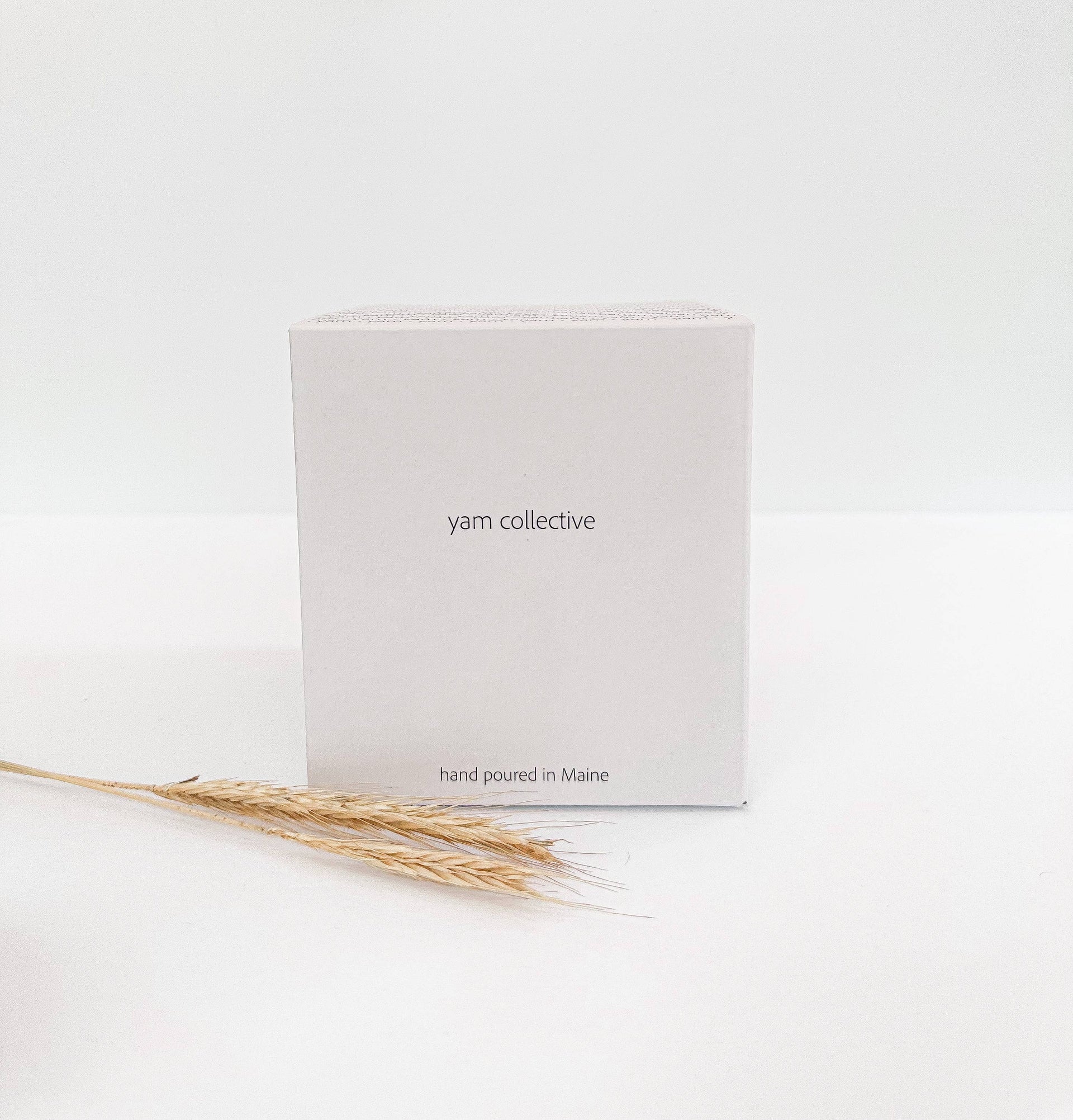 Yam collective - 13 oz Matte White Glass Candle
