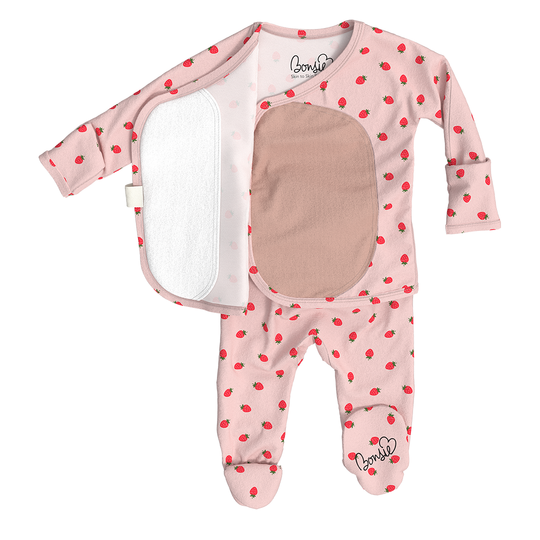 Bonsie Skin to Skin Babywear - Footie - Strawberries