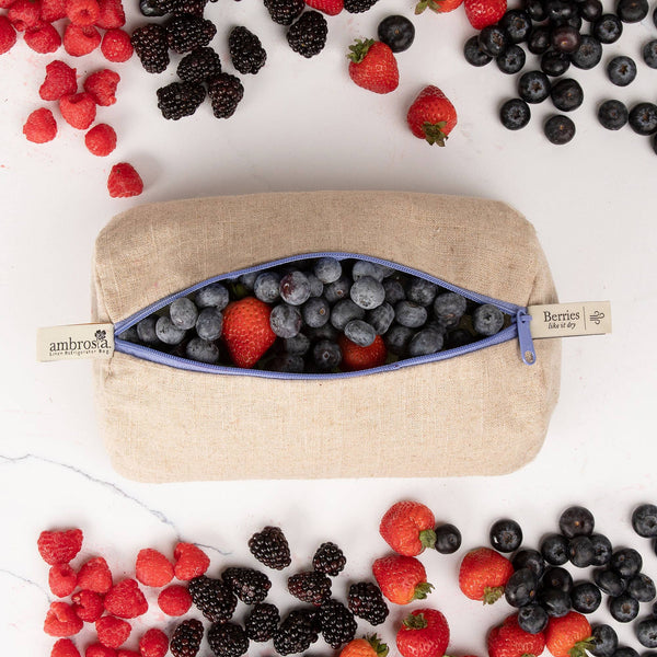 The Berry Bag – Reusable Linen Produce Bag