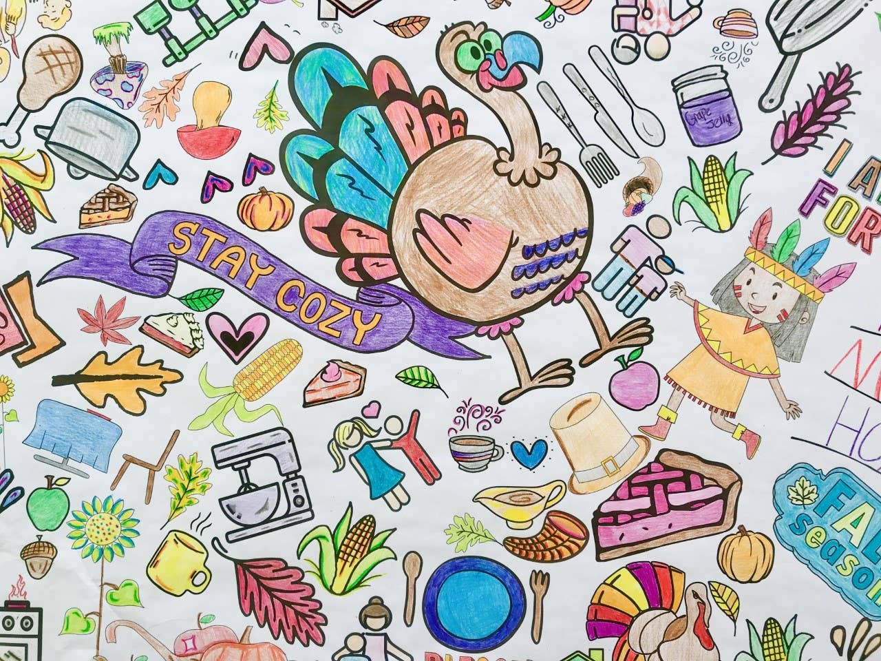 Coloring Tablecloths - Thanksgiving, Christmas, Birthday, Affirmations