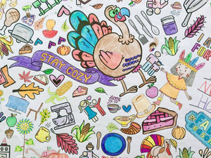 Coloring Tablecloths - Thanksgiving, Christmas, Birthday, Affirmations
