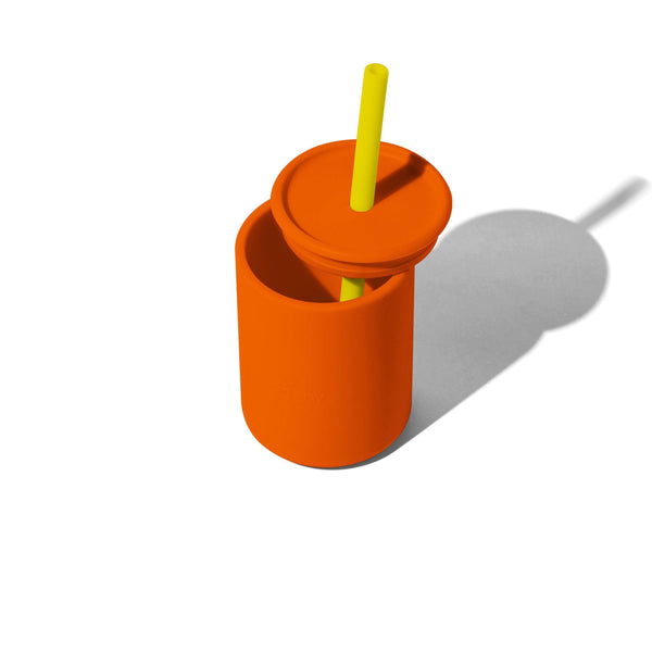 Silicone Baby Cup with straw- 8 oz