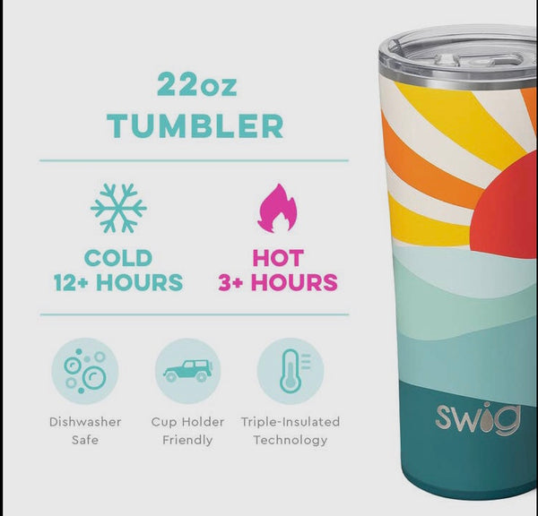 22 oz tumbler w/straw by Swig Life