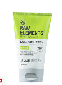 Raw Elements SPF 30 face + body lotion