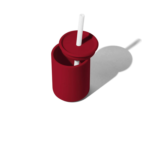 Silicone Baby Cup with straw- 8 oz
