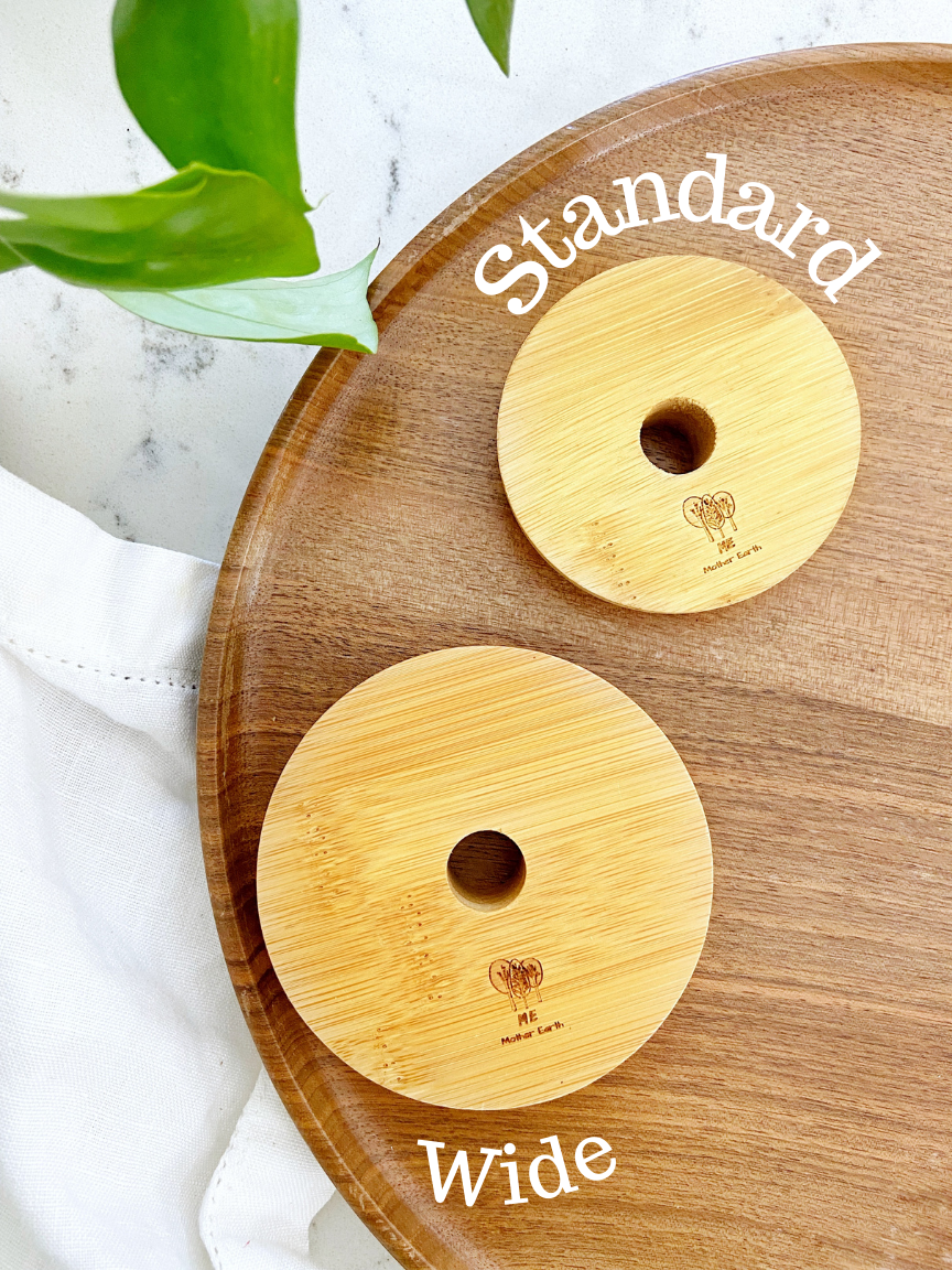 Bamboo Mason Jar Lids with holes