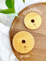 Bamboo Mason Jar Lids with hole