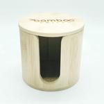 Bamboo Facial Round Holder with Bamboo Lid