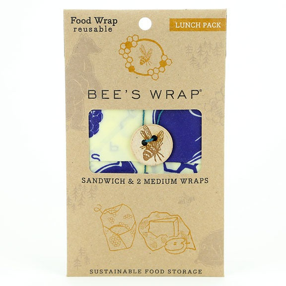 Bees wrap lunch pack or bowl covers - 3 pack