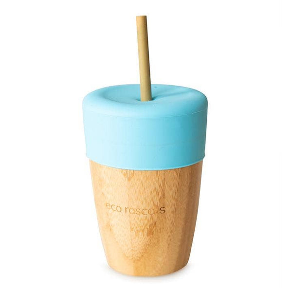Bamboo Cup with Two Straws