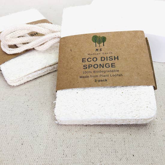 Loofah Dish Sponge: Double Layer 3-Pack