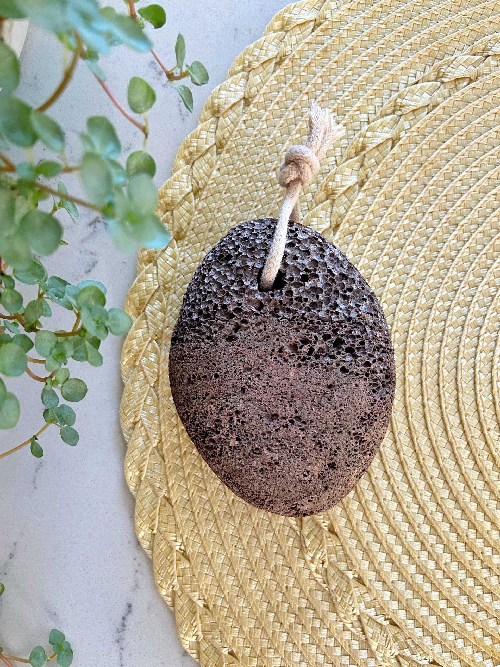 Lava Pumice Stone with Cotton Hanging Loop