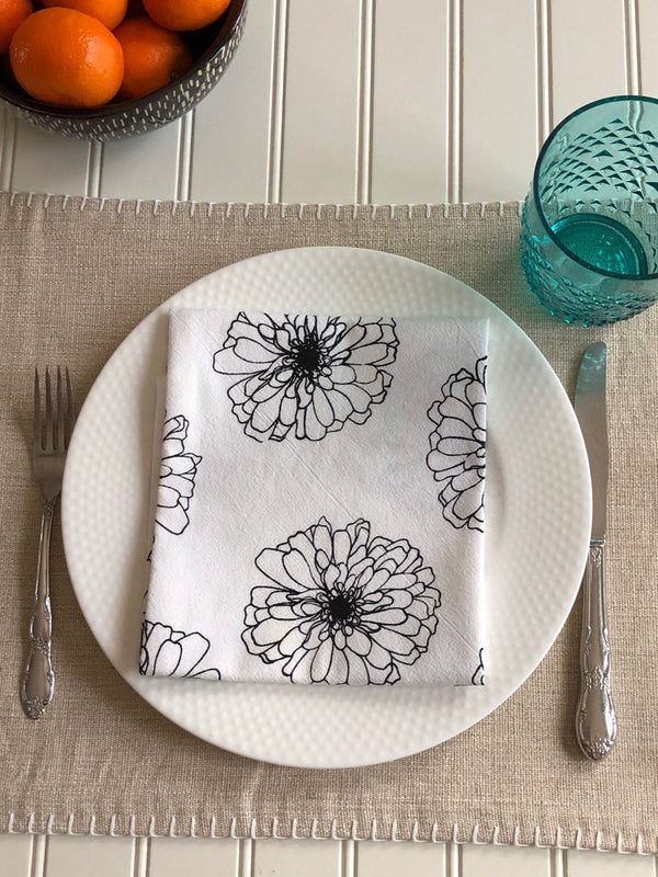 Cloth napkin set of 4 flour sack