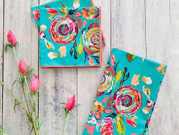 Dot and Army - Summer Rose Cloth Napkins, set of four
