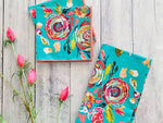 Dot and Army - Summer Rose Cloth Napkins, set of four