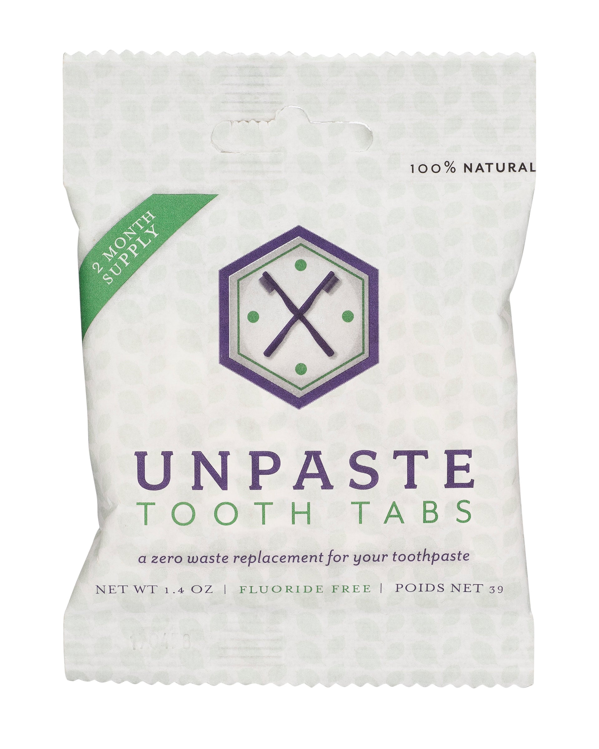 Unpaste toothpaste tablet pouch - Fluoride