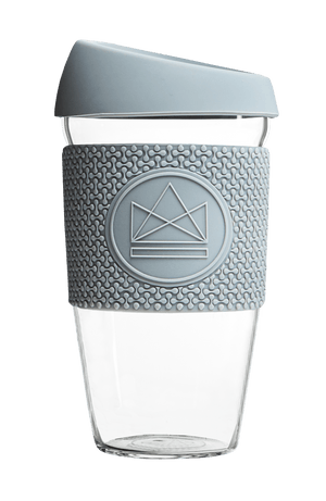 Neon Kactus - Glass Coffee Cup - 16 oz