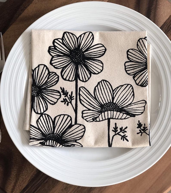 Cloth napkin set of 4 flour sack