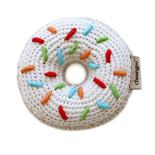 Crocheted Rattle - Flower, Animals and Donut