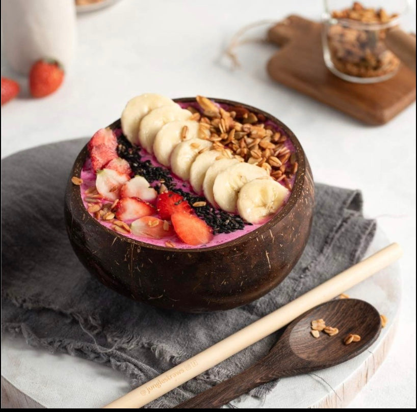 Coconut Bowls - Eco-friendly wooden coconut bowl & spoon