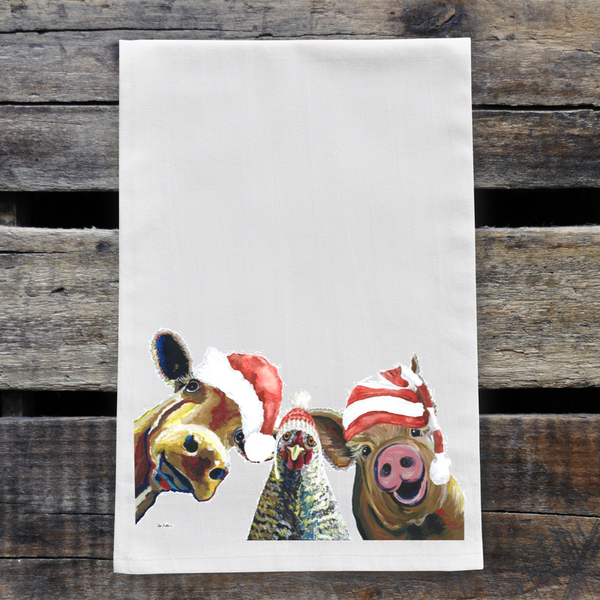 Tea Towel, Flour Sack Towel by Hippie Hounds