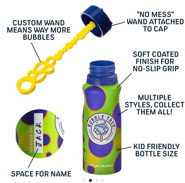 Bubble Tree - 4 FL. Oz. Aluminum Bubble Bottle & Wand