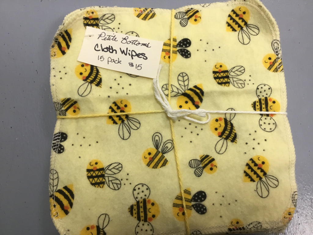Cloth baby wipes 15 pack prints