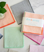 Dot and Army - Seersucker Cloth Napkins,  set of 8