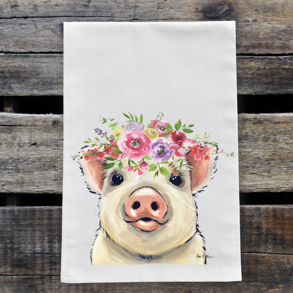 Tea Towel, Flour Sack Towel by Hippie Hounds