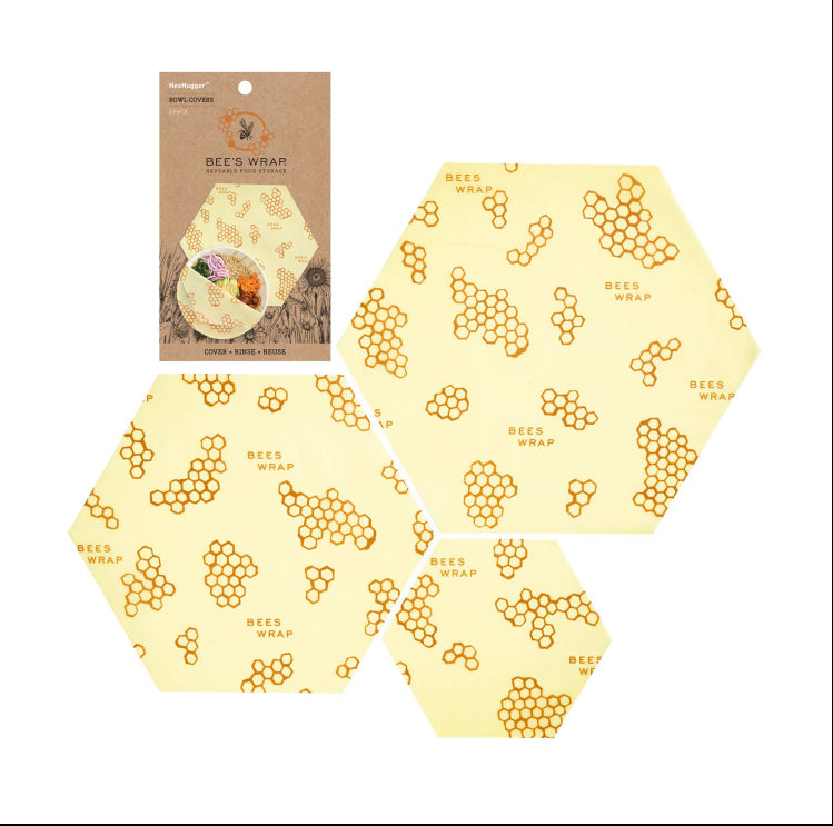 Bees wrap lunch or bowl covers - 3 pack